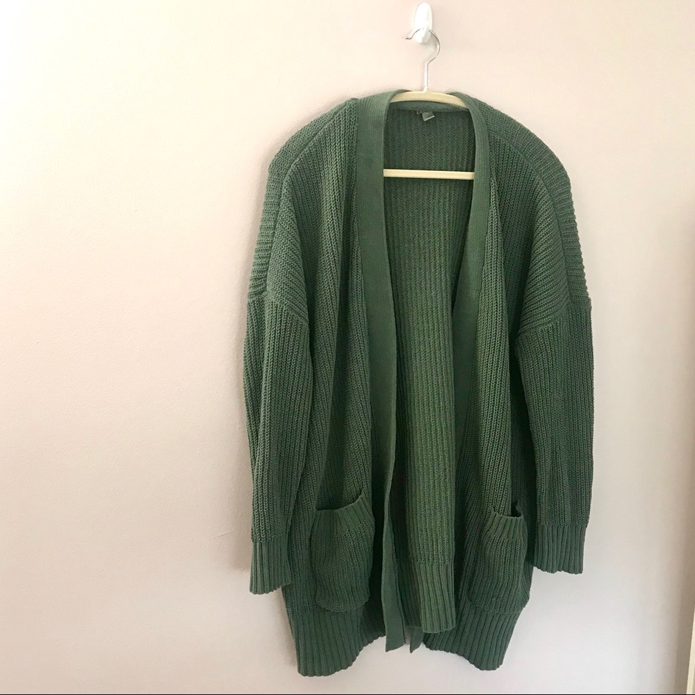 Aerie green polyester cardigan